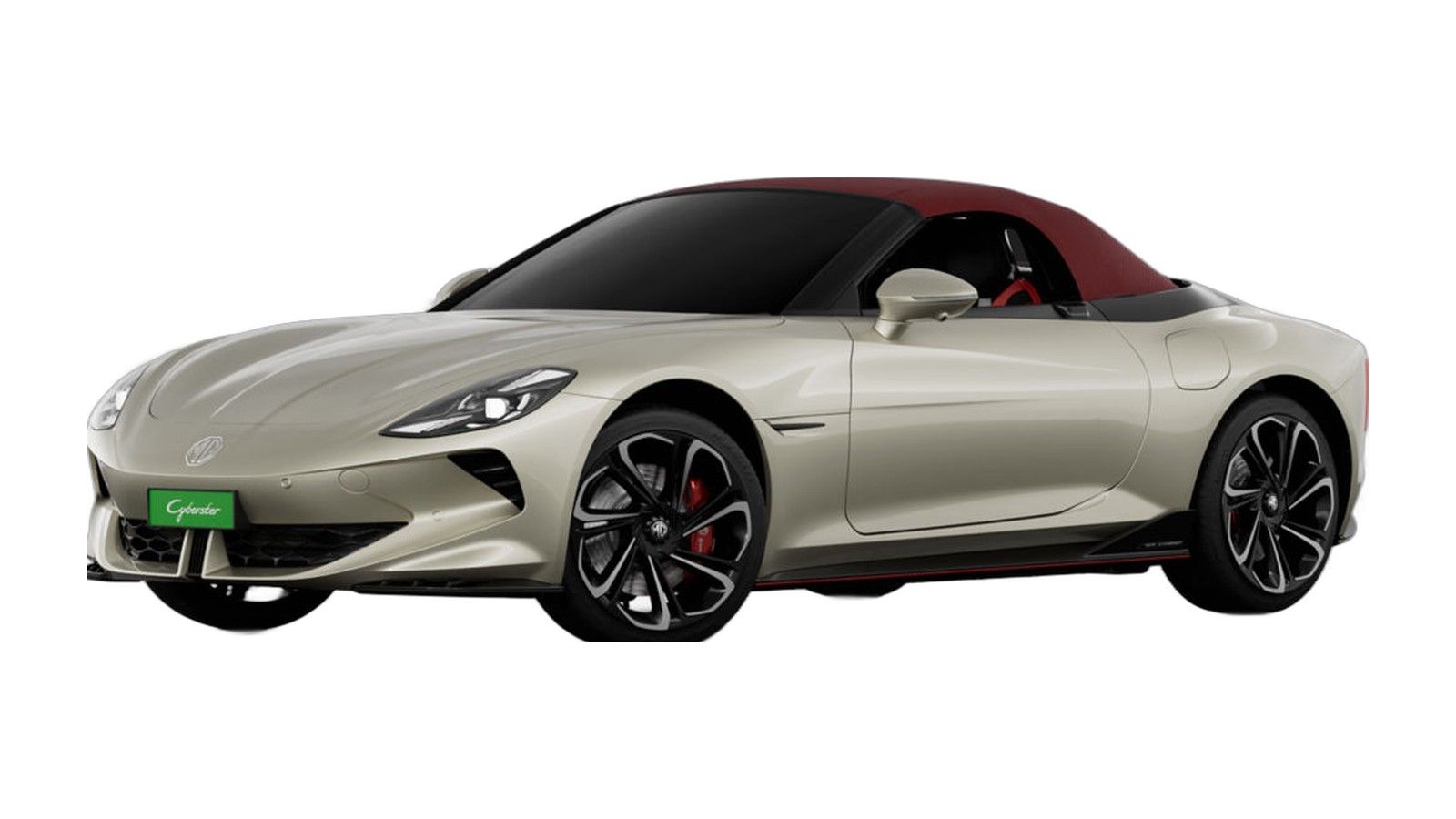 MG Cyberster in Modern Beige with Flare Red roof