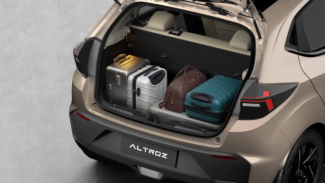 Tata Altroz — 345-litre boot space takes multiple suitcases and soft bags