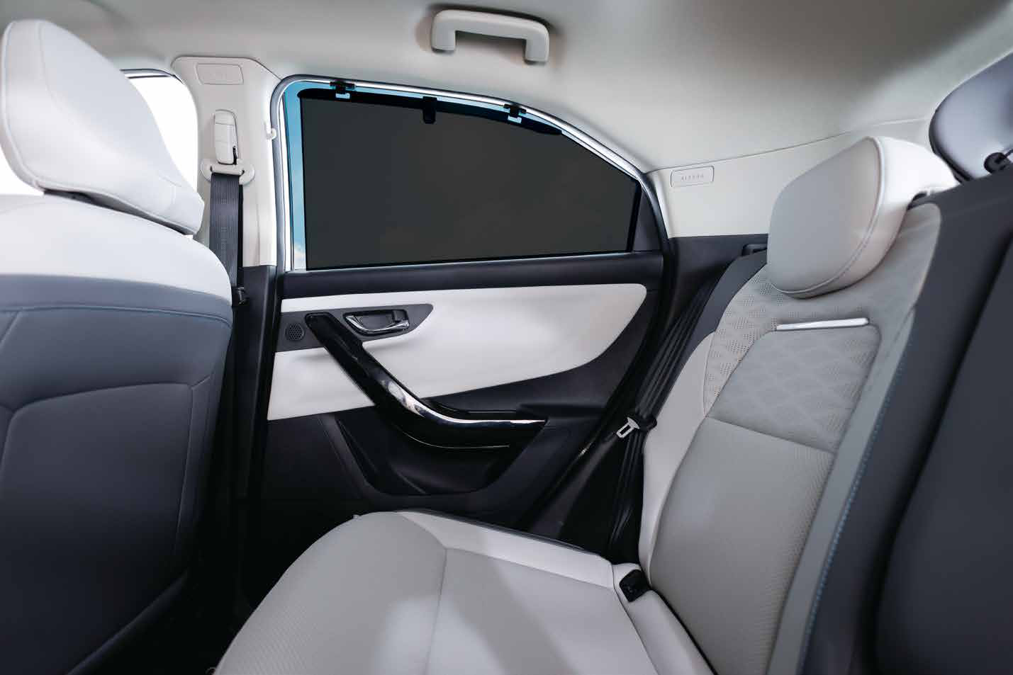 Tata Nexon EV — Rear window sunshade keeps the second row cool