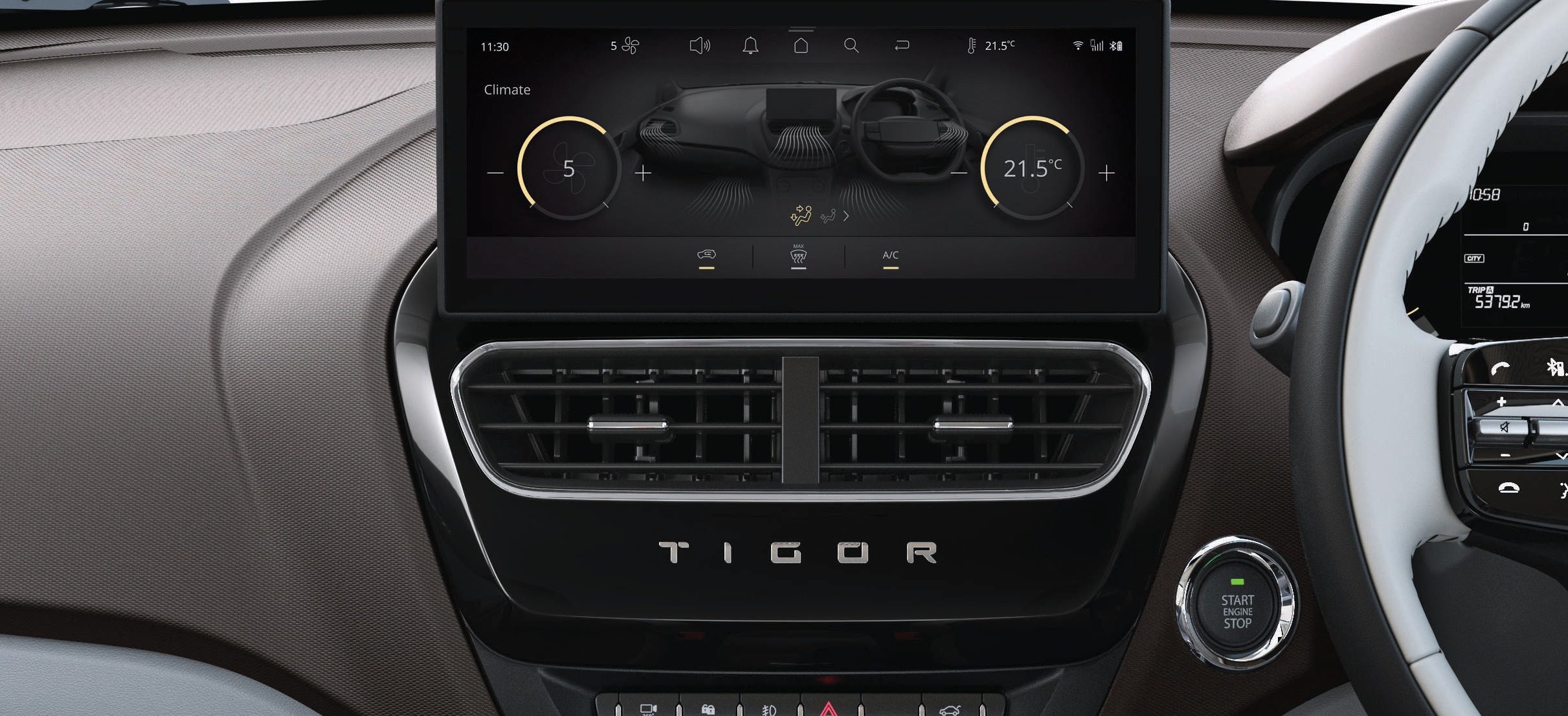 Tata Tigor — Fully Automatic Temperature Control with touchscreen climate panel
