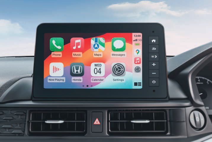 Honda Amaze — Wireless Apple CarPlay on the 8-inch touchscreen