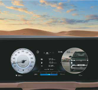 Hyundai Alcazar — Blind-spot view monitor (BVM) in the digital cluster