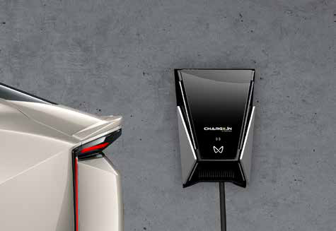 Mahindra XEV 9e — Wall-mounted home AC charger for convenient overnight charging