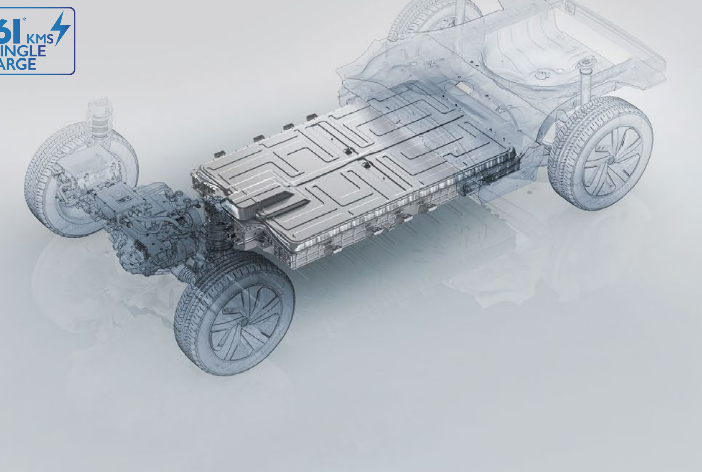 MG ZS EV — 50.3 kWh prismatic-cell battery pack integrated into the skateboard platform
