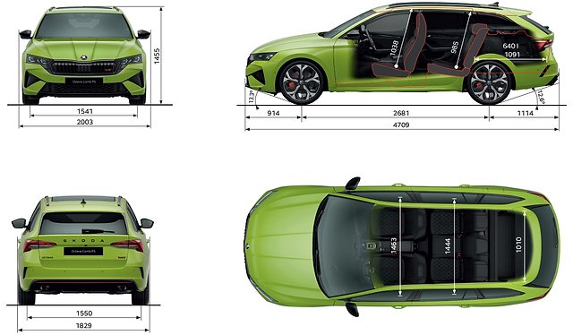 Skoda Octavia RS Combi dimensions