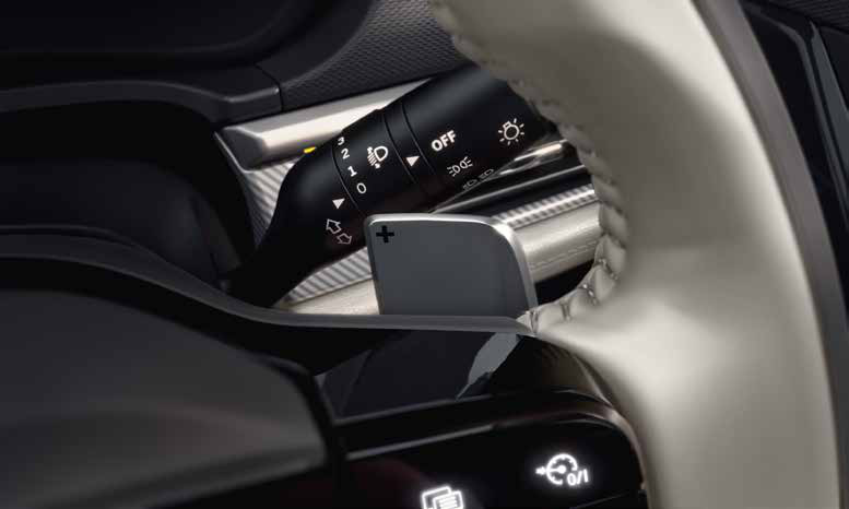 Tata Curvv — Paddle shifters bring responsive manual control to the 7-speed DCA.