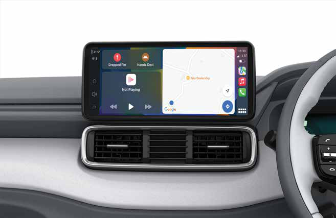 Tata Punch EV — Wireless Android Auto and Apple CarPlay — apps, maps and music come alive automatically