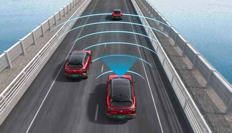 Toyota Urban Cruiser Ebella — Lane assist keeps the vehicle centred within its lane