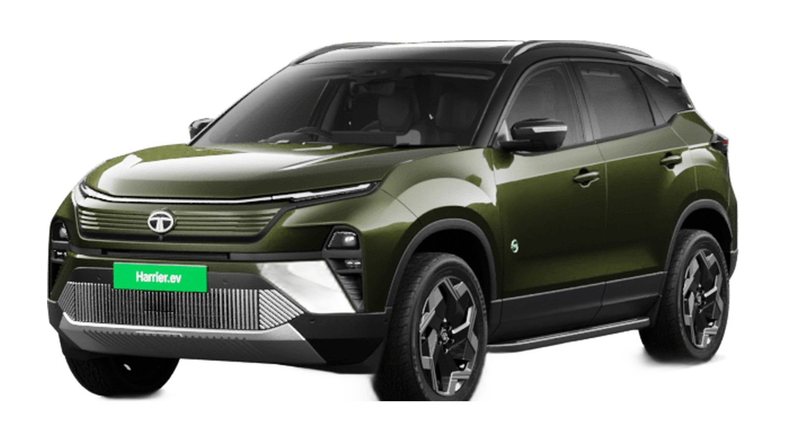 Tata Harrier EV in Seaweed Green