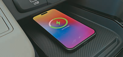 Kia Carens Clavis — Smartphone wireless charging pad