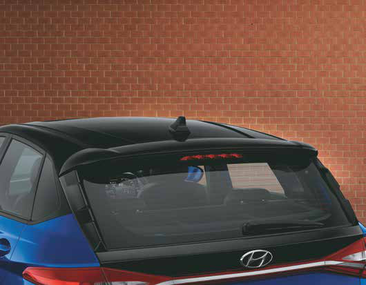 Hyundai i20 N Line — Sporty tailgate spoiler with side wings