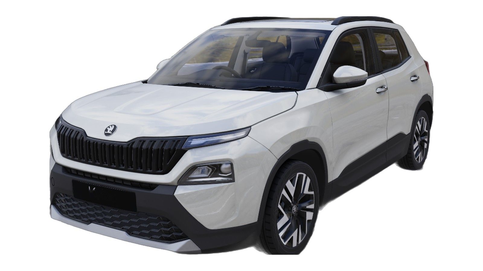 Skoda Kylaq in Candy White