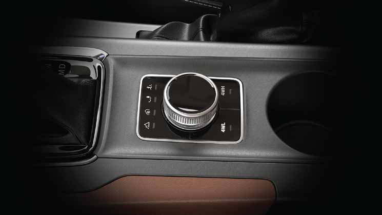 Mahindra Scorpio N — 4XPLOR terrain mode selector with 4-high and 4-low options