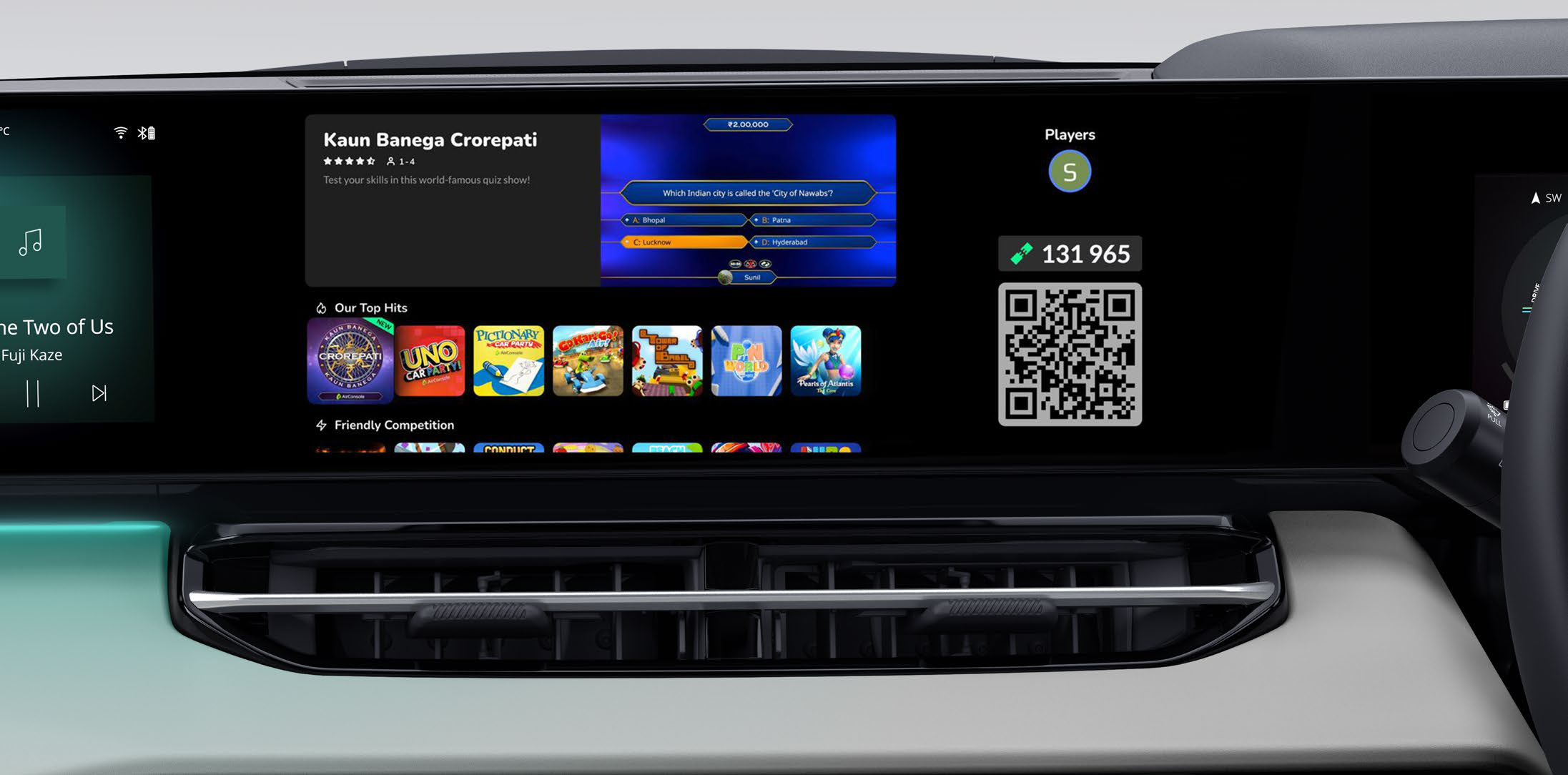 Tata Sierra EV — AirConsole - India's first in-car gaming console, played on the central display via your phone