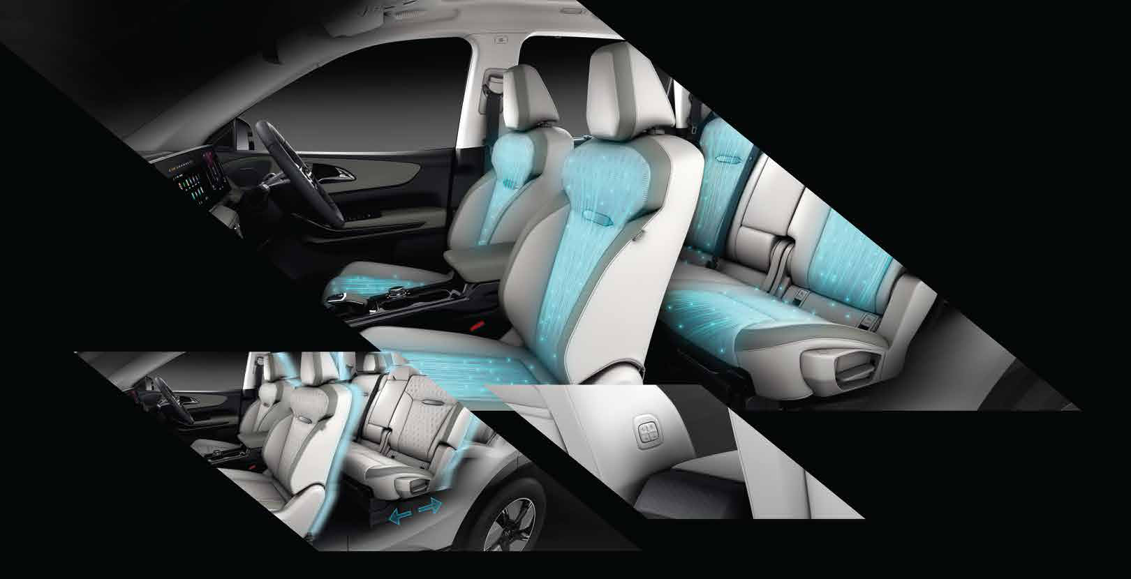 Mahindra XEV 9S — Ventilated seats in the first and second rows