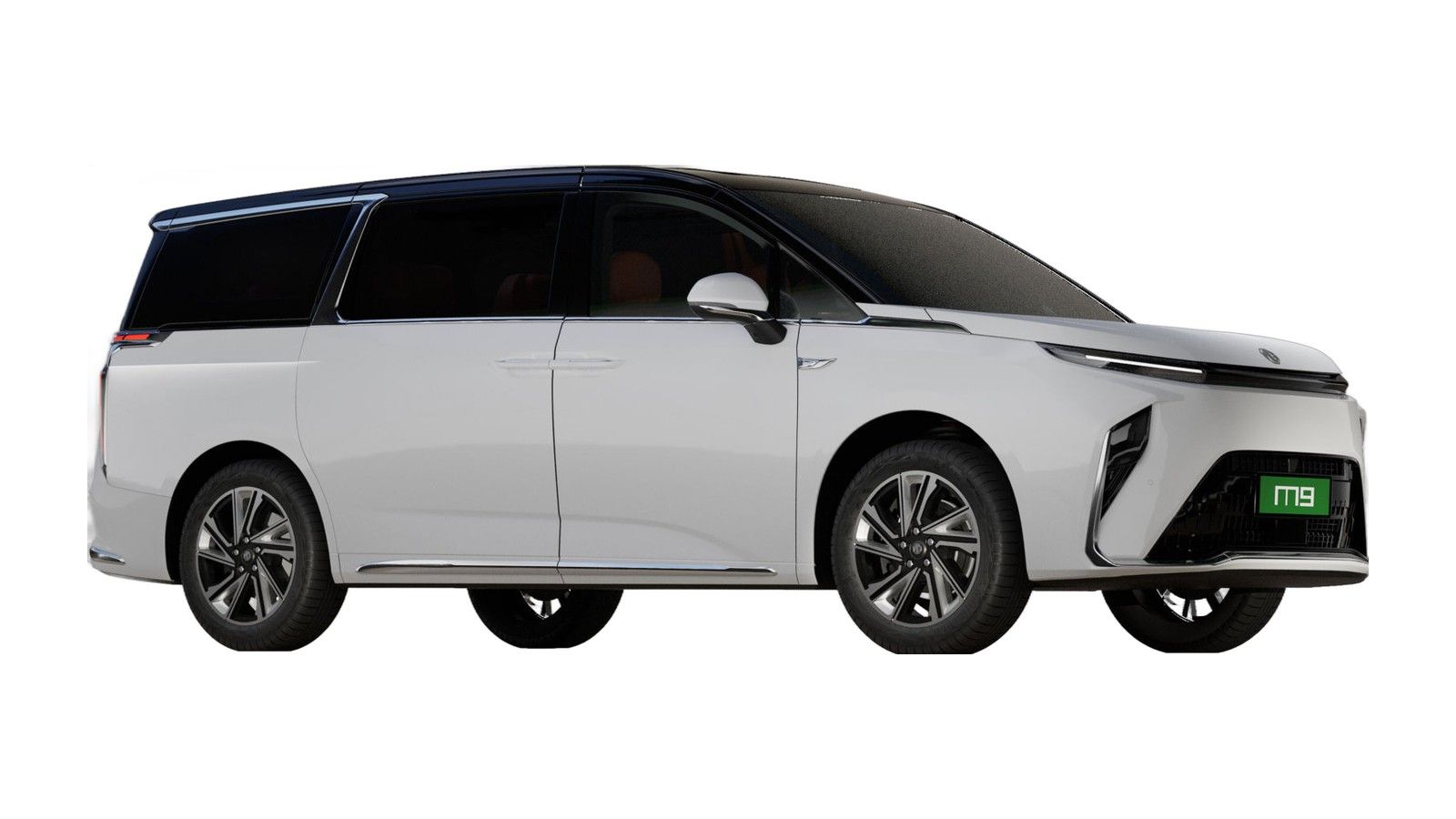 MG M9 in Pearl Lustre White with black roof
