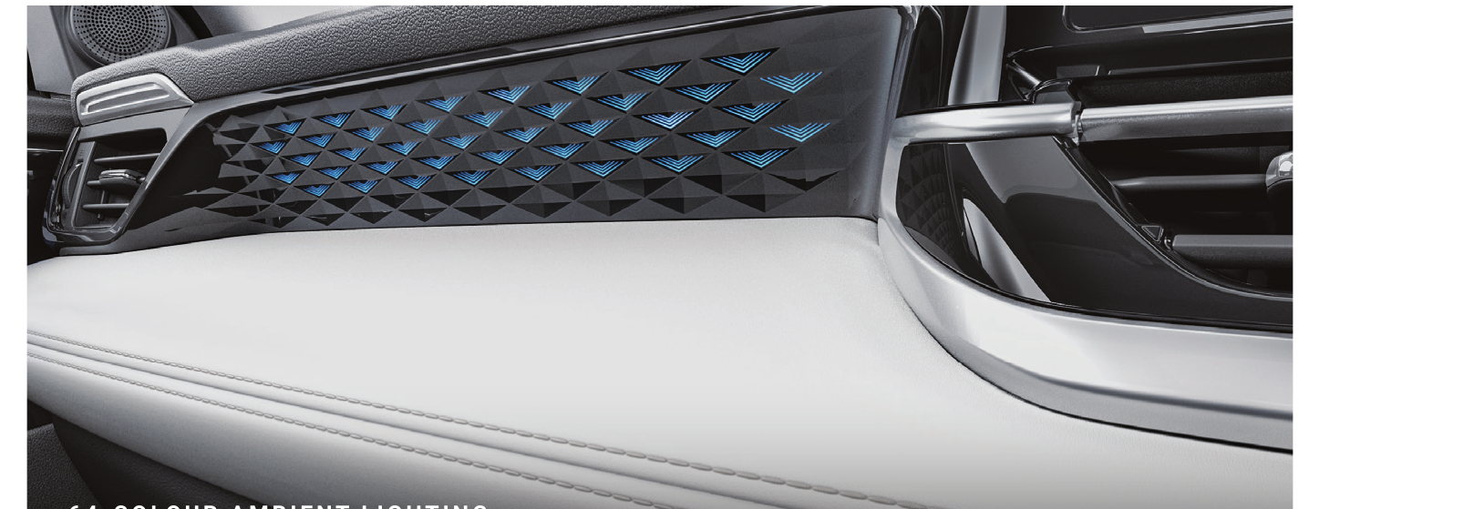 Maruti Suzuki Victoris — 64-colour ambient interior lighting on the dashboard