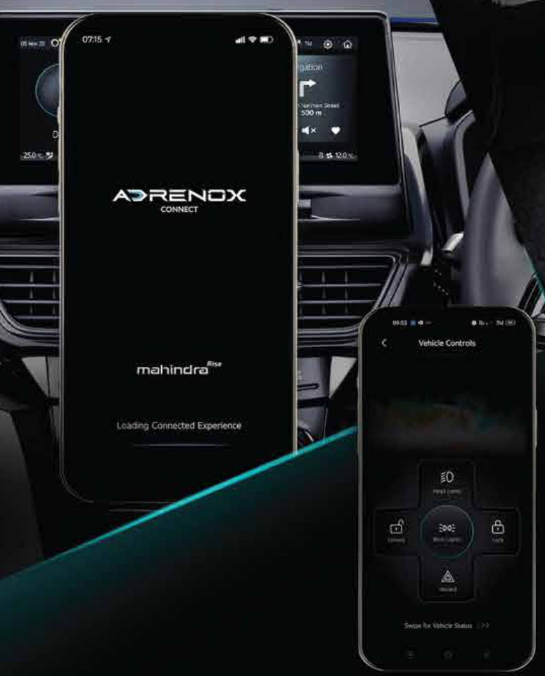 Mahindra XUV400 — AdrenoX Connect app with 55+ connected car features