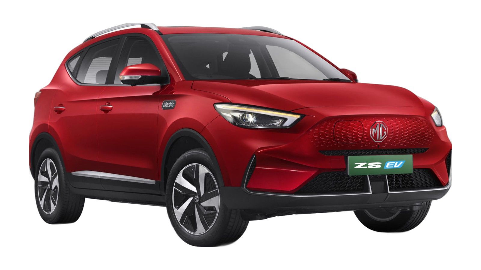 MG ZS EV in Glaze Red