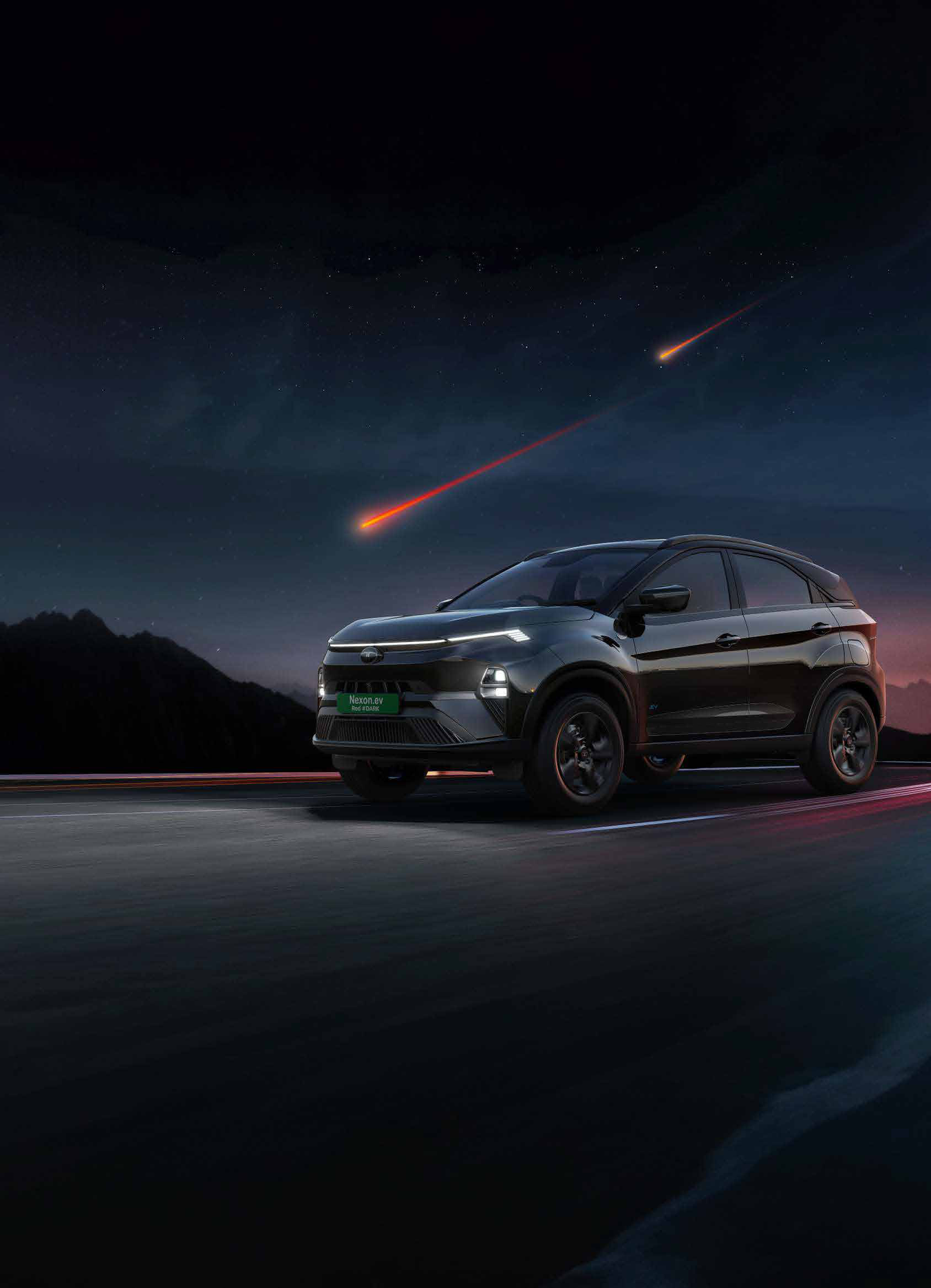 Tata Nexon EV — #DARK themed all-black interior