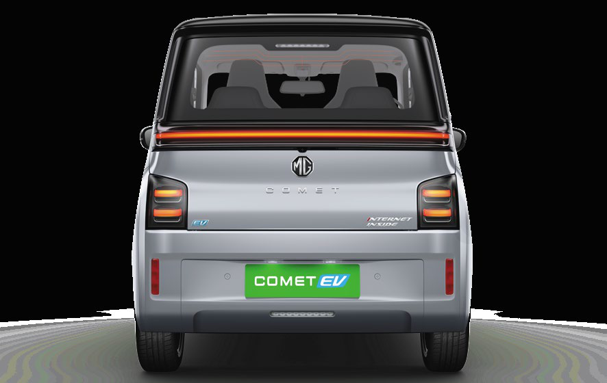 MG Comet EV — Rear Horizon LED connecting light bar with tail lamps
