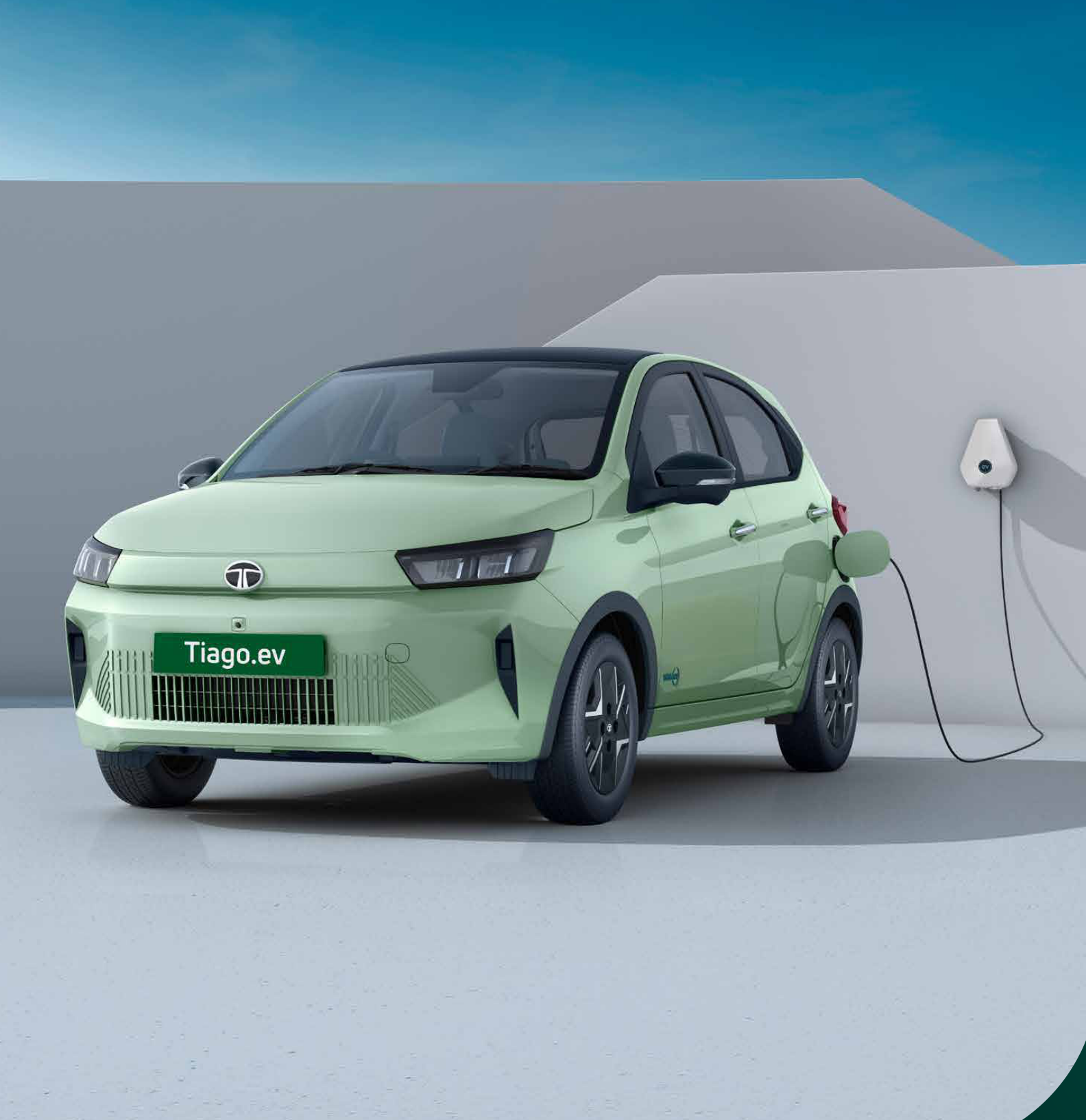 Tata Tiago EV — Home wall-box AC charging; enhanced fast charging adds 100 km of range in about 18 minutes (claimed)