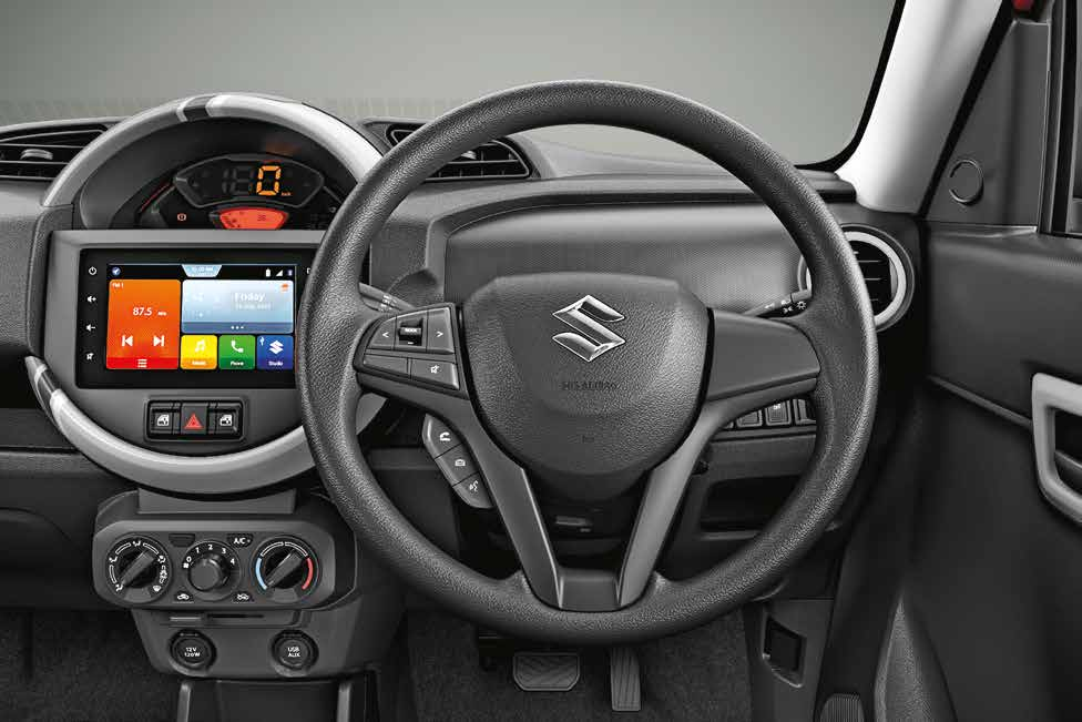 Maruti Suzuki S-Presso — First-in-its-class steering-mounted audio and voice controls.