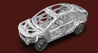 Tata Curvv — ATLAS architecture — advanced materials and a continuous framework engineered for exceptional crash protection.