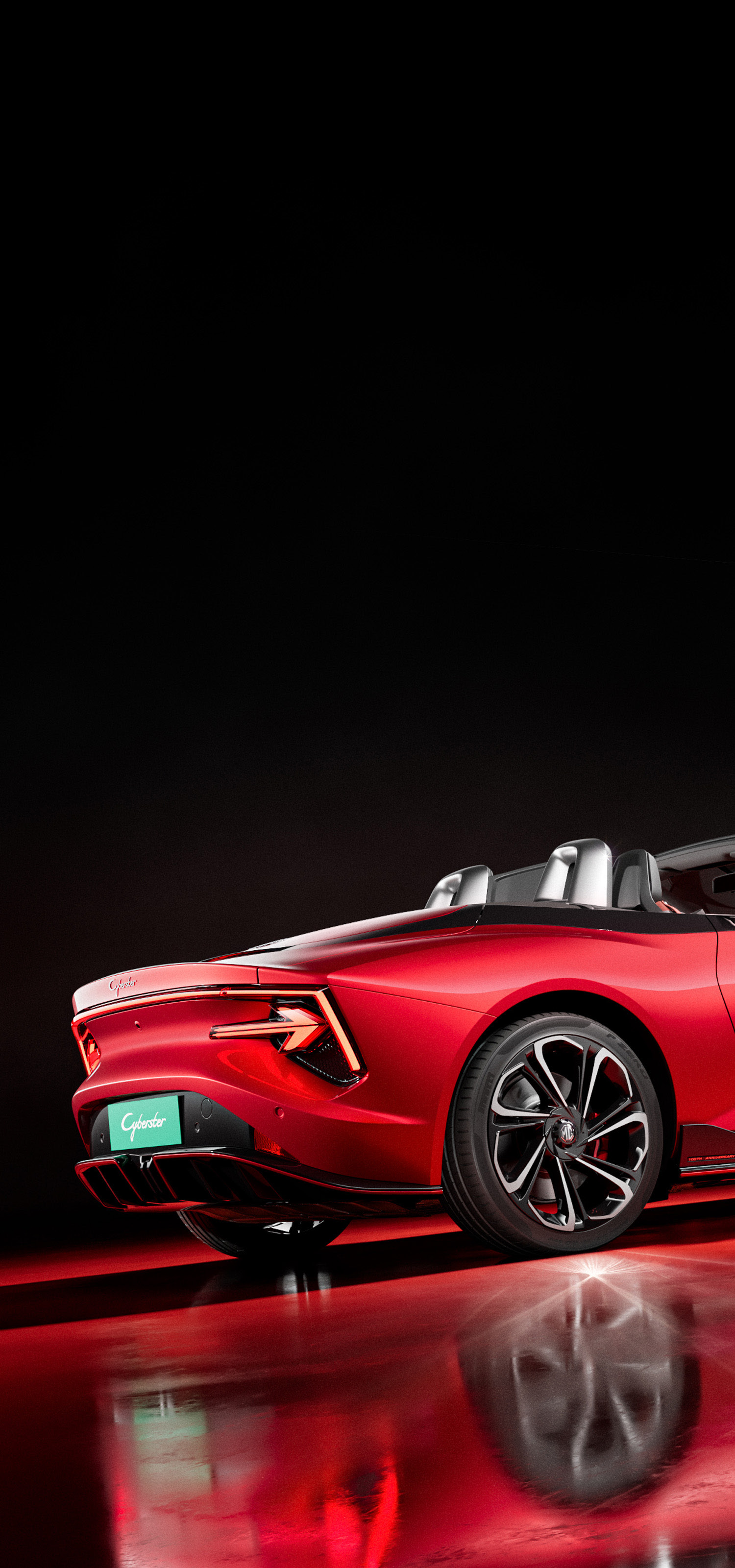 MG Cyberster — Kammback rear with arrow-shaped LED tail lamps