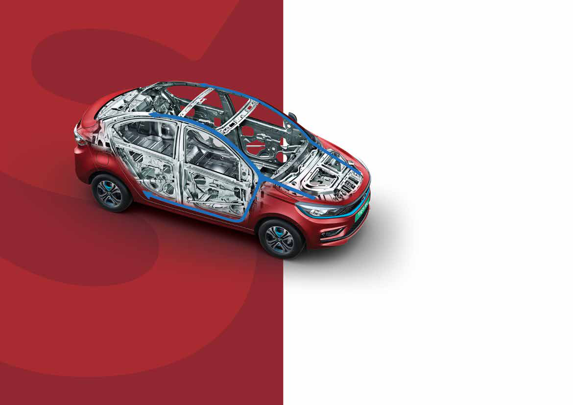 Tata Tigor EV — Reinforced body structure with a high-strength passenger safety cell