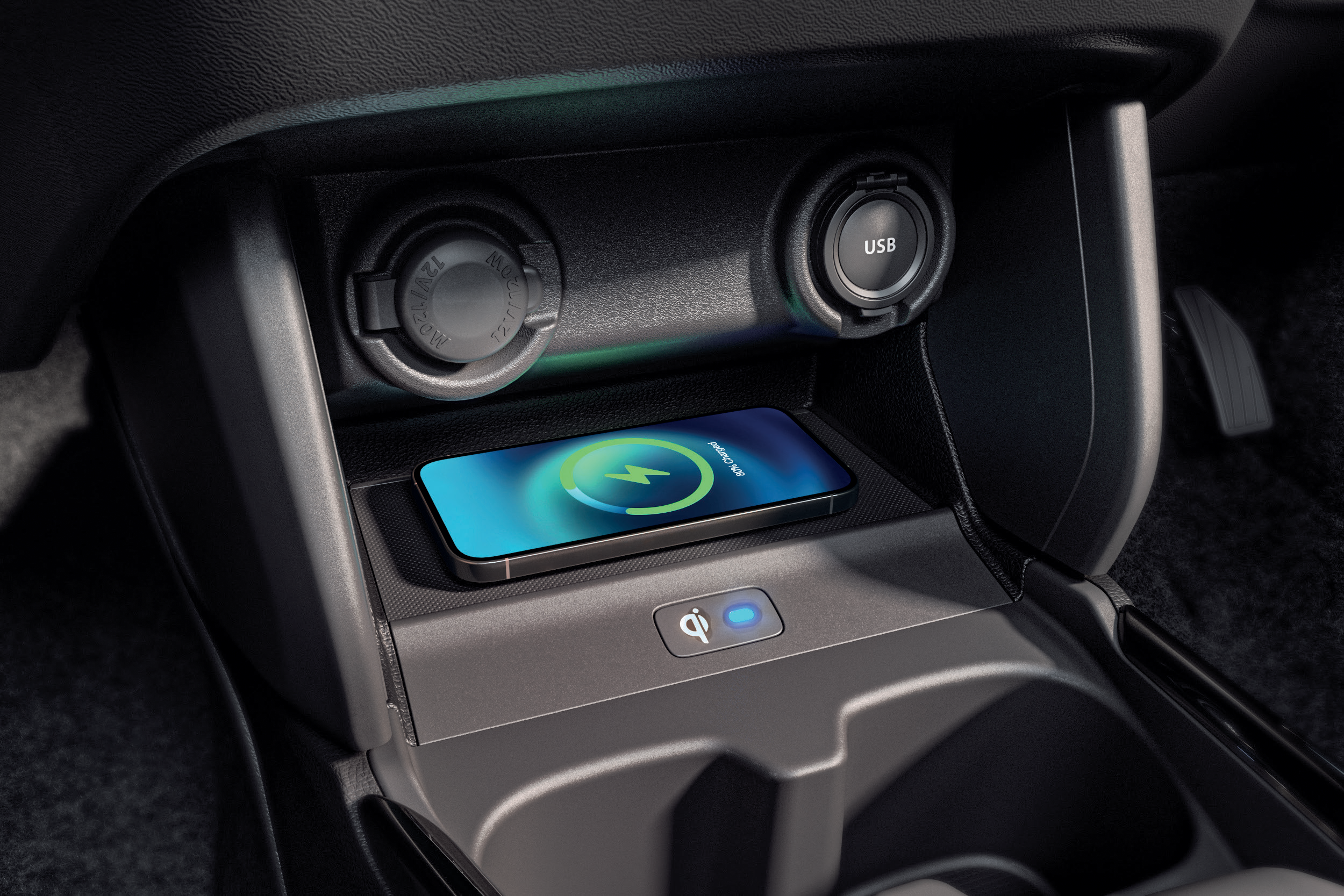 Maruti Suzuki Swift — Wireless smartphone charging pad in the centre console