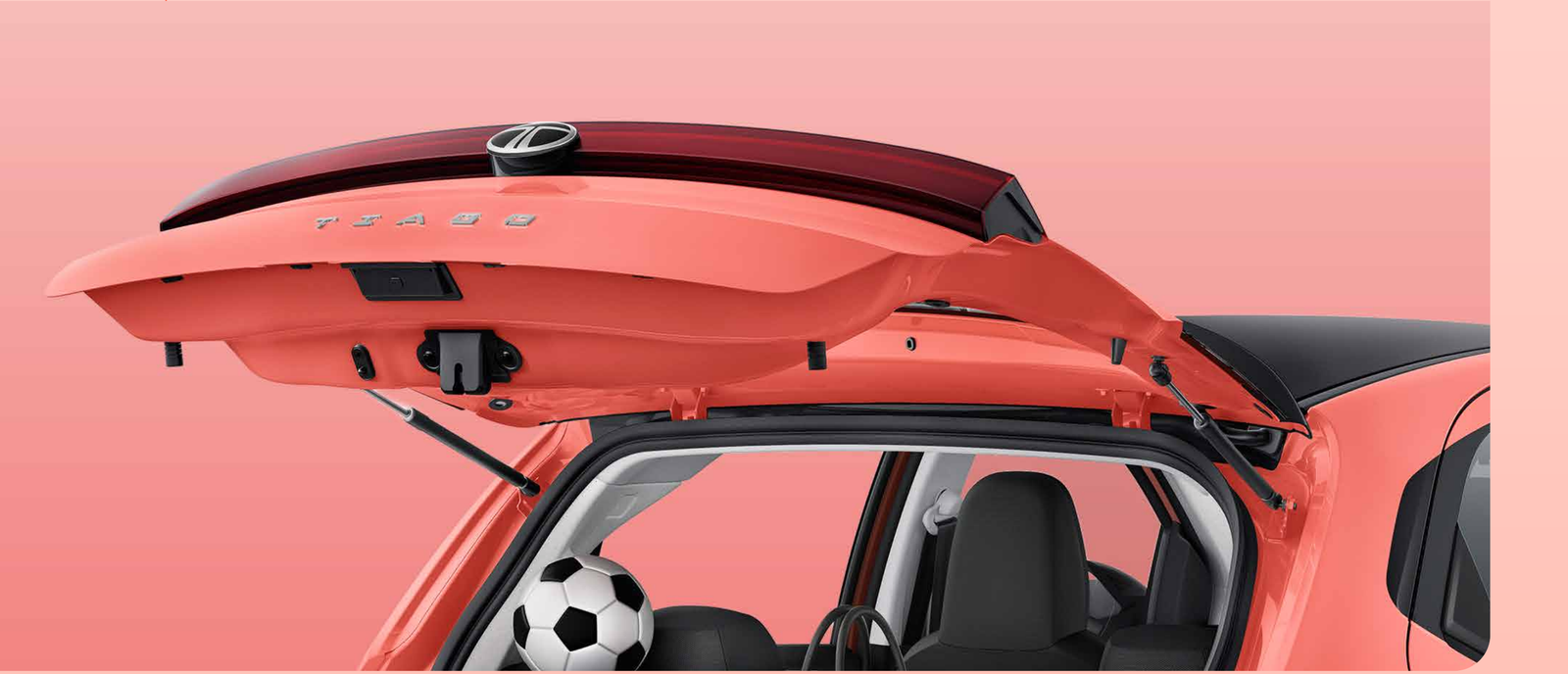 Tata Tiago — Electric tailgate release pops the boot open with one touch and no effort