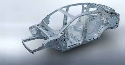 Mahindra BE 6 — Rigid high-strength body shell engineered for frontal and side crash protection