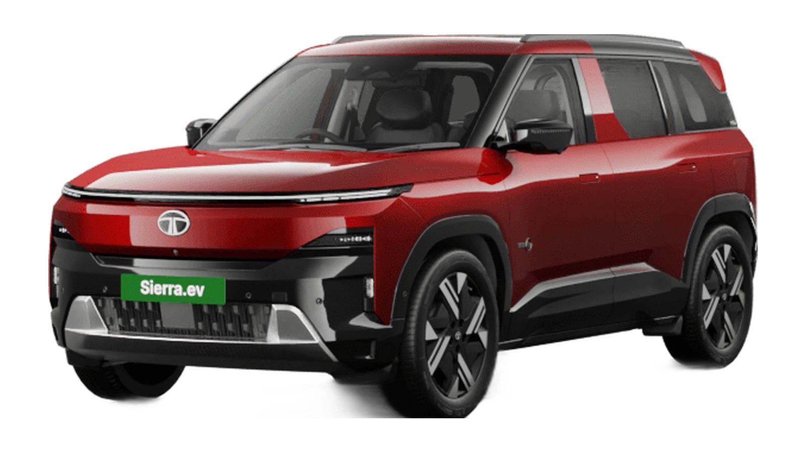 Tata Sierra EV in Bengal Rouge