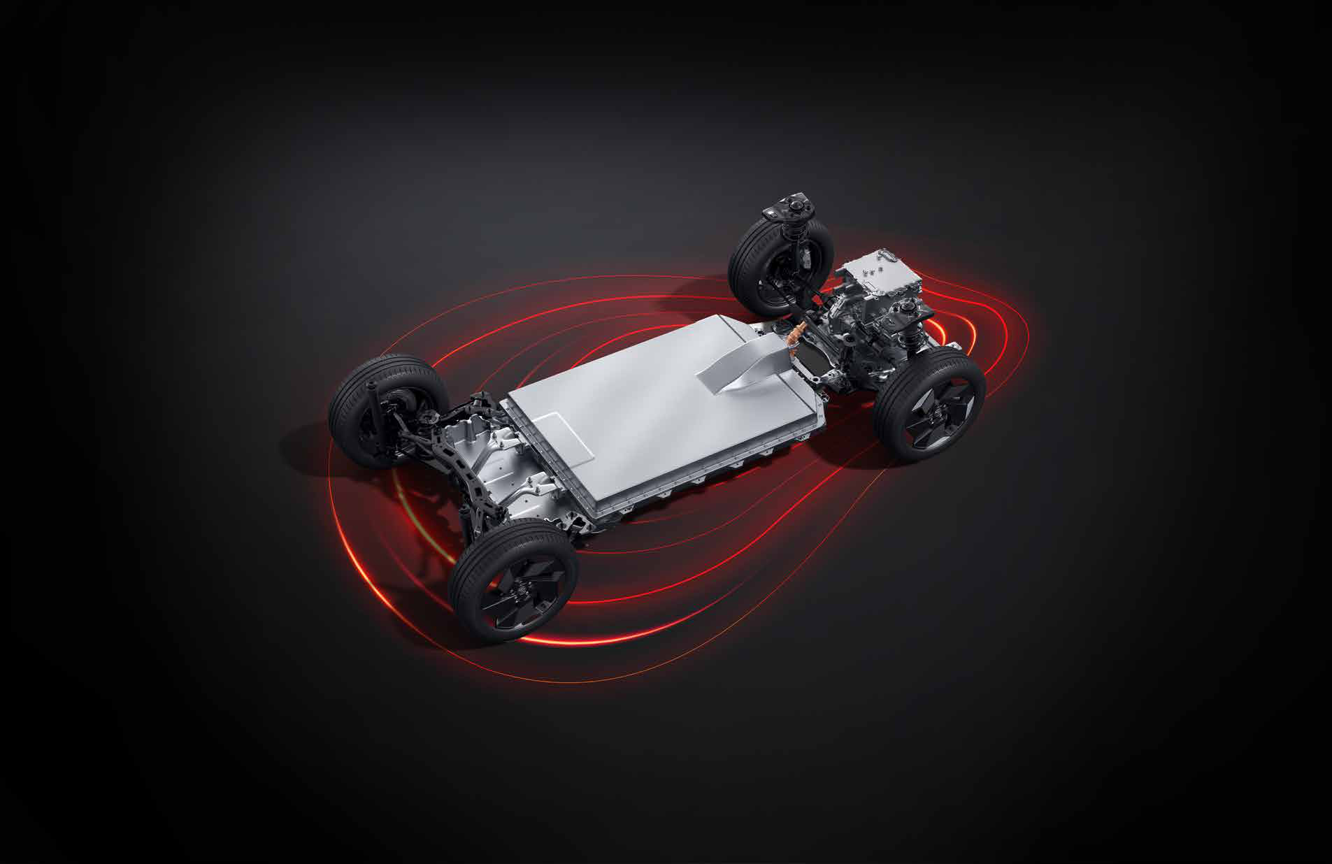 Toyota Urban Cruiser Ebella — Skateboard EV platform with floor-mounted battery and electric motor