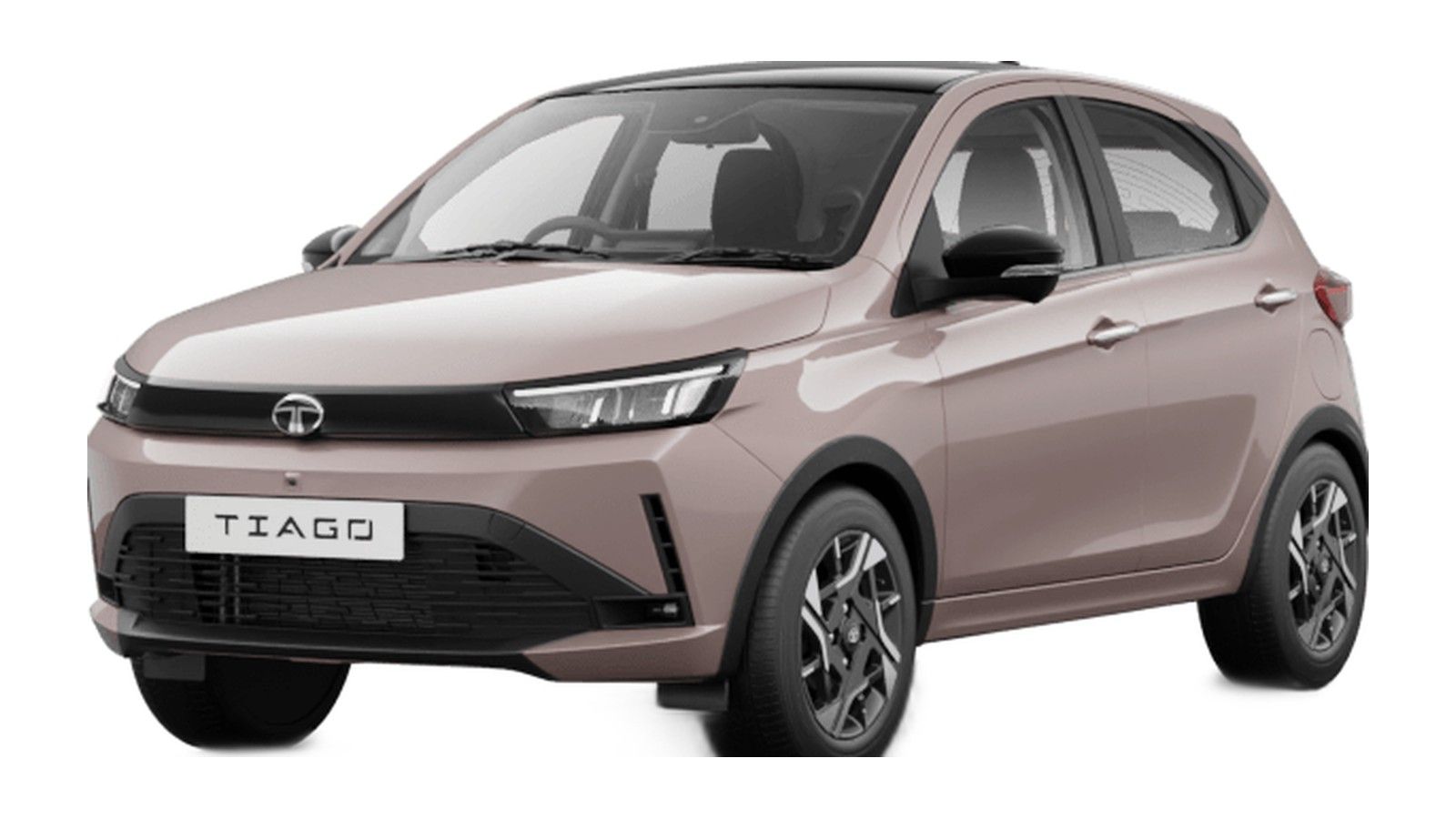 Tata Tiago in Sobo Surge With Black roof