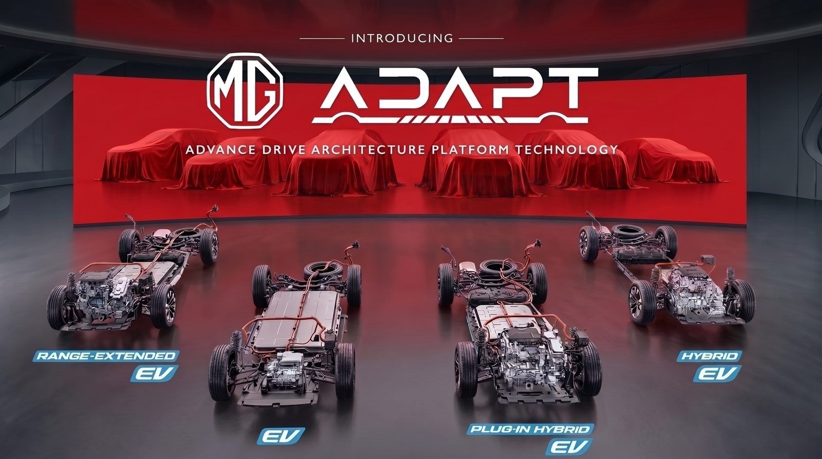 MG ADAPT platform revealed: one skeleton for EV, hybrid, PHEV and REEV, two cars by FY27