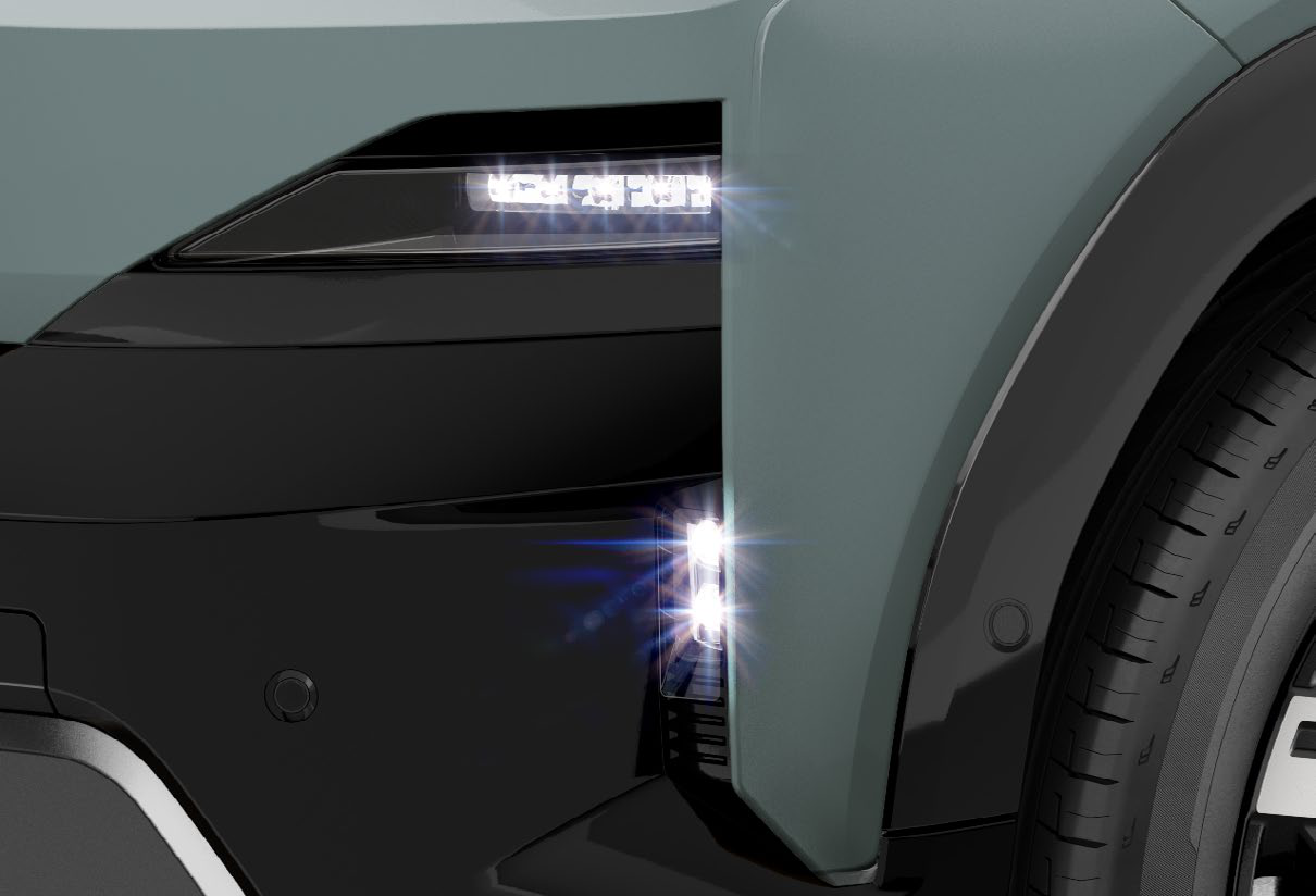 Tata Sierra EV — Front fog lamps light the road ahead and adapt to your steering through curves
