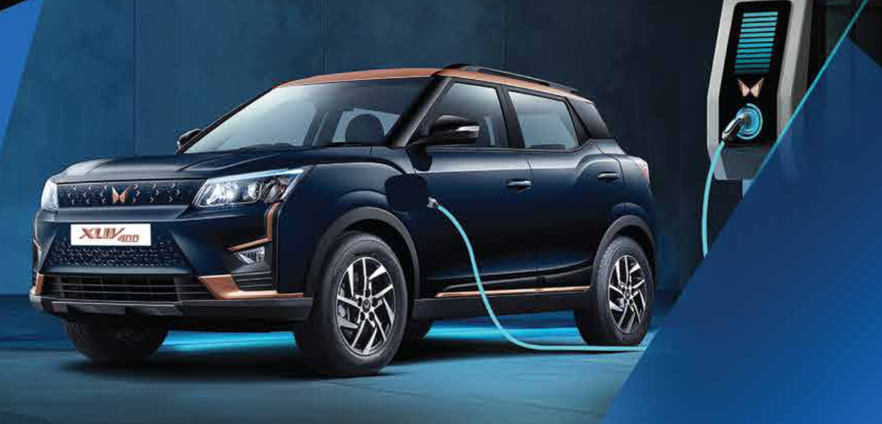 Mahindra XUV400 — Charging options: 3.3 kW / 7.2 kW AC wallbox and 50 kW DC fast charging