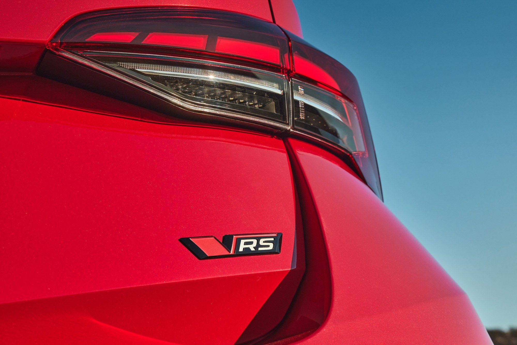 Skoda Octavia RS badge on tailgate
