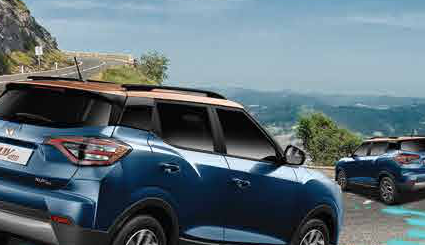 Mahindra XUV400 — LED tail lamps with satin copper roof accent
