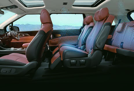Kia Carnival — Independently controlled 3-zone fully automatic temperature control