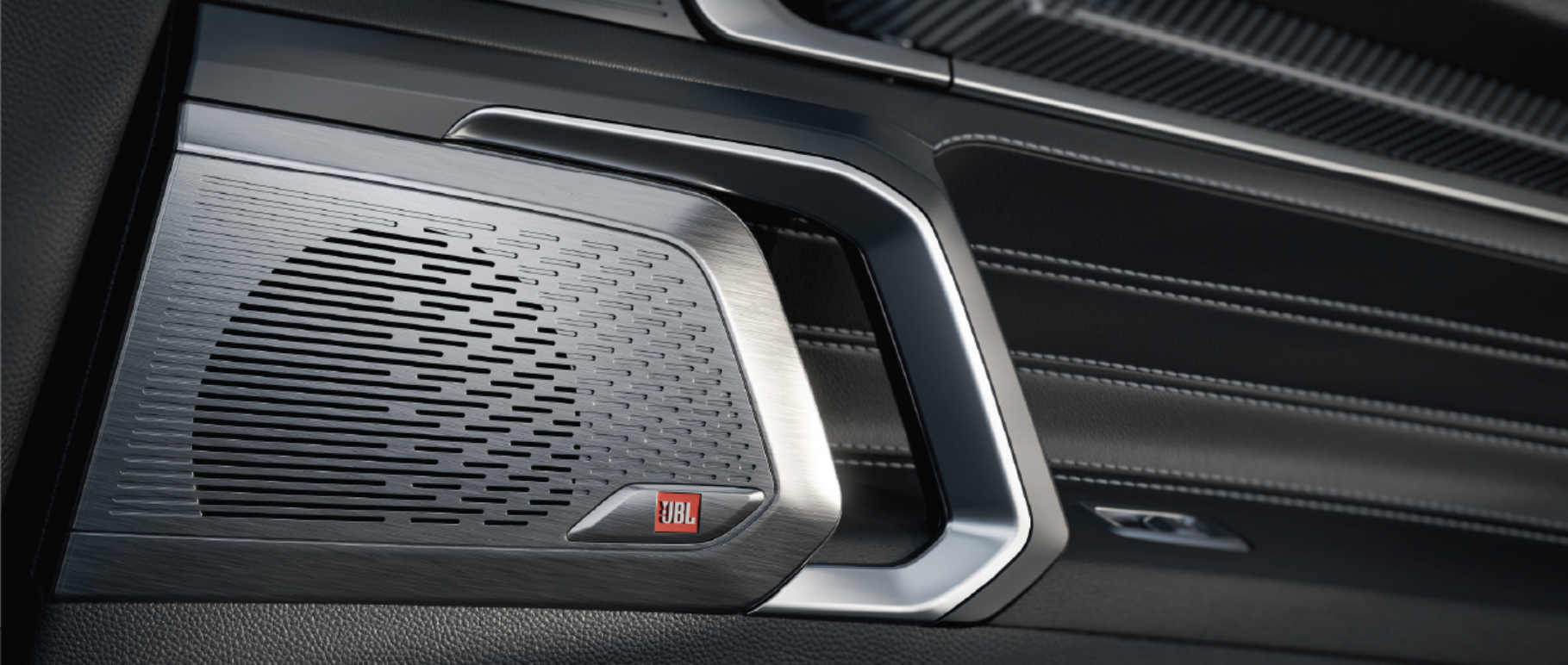 MG Majestor — JBL Studio speaker grille, part of the 12-speaker surround-sound system