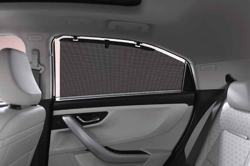 Tata Curvv — Serenity Screen rear window sunshades add privacy and keep the cabin cool.
