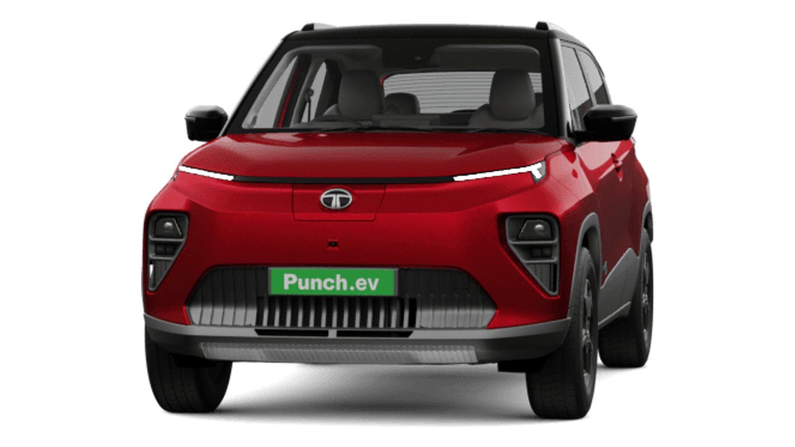 Tata Punch EV in Bengal Rouge With Dual Tone