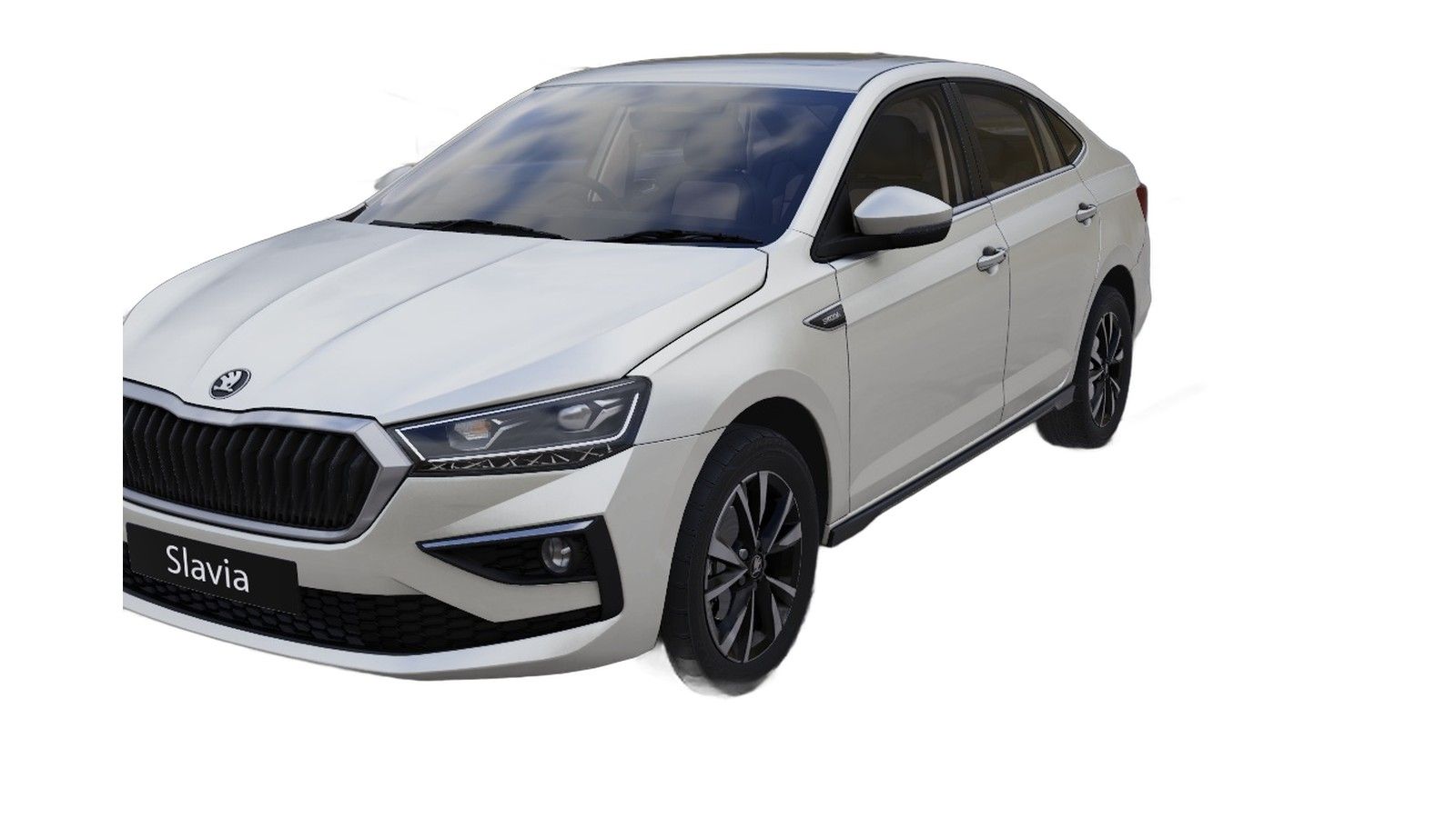 Skoda Slavia in Candy White with Black roof