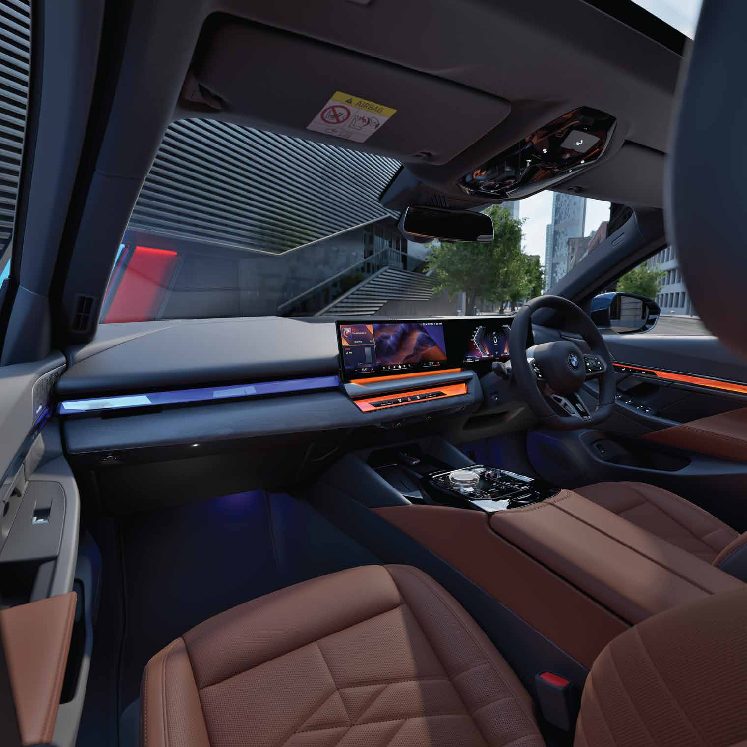 BMW 5 Series  — BMW Curved Display combining the digital instrument cluster and central control display
