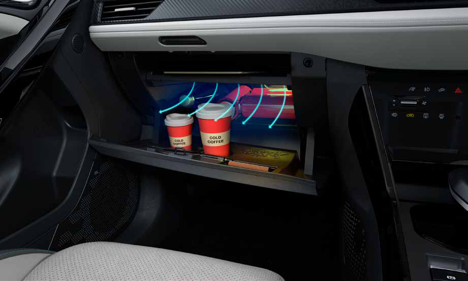 Tata Nexon EV — Cooled and illuminated glove box