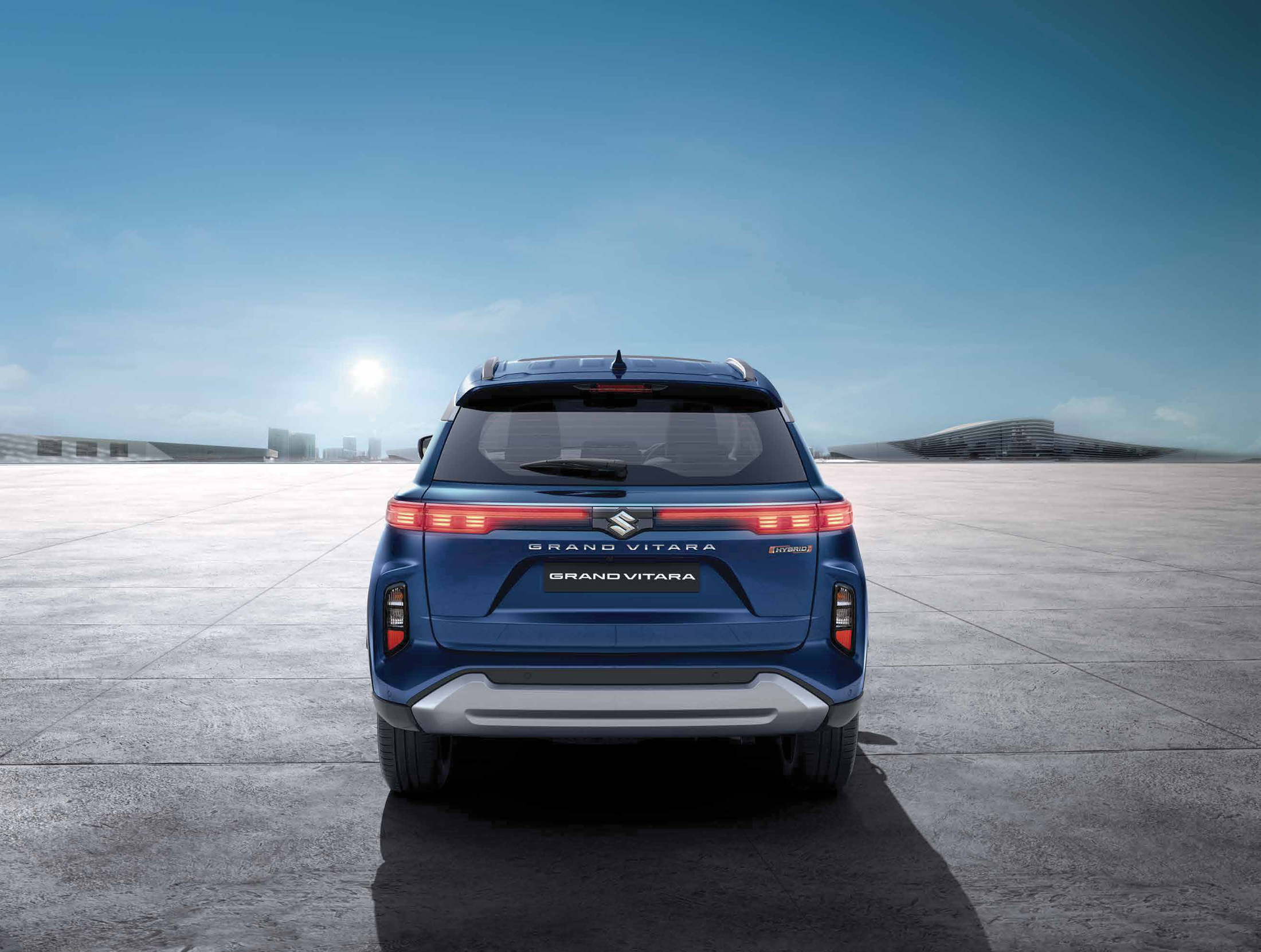 Maruti Suzuki Grand Vitara — Rear fascia with a connected LED tail-lamp light bar.