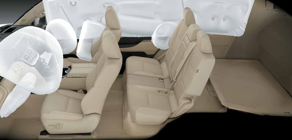 Toyota Land Cruiser — Comprehensive SRS airbag protection across the cabin